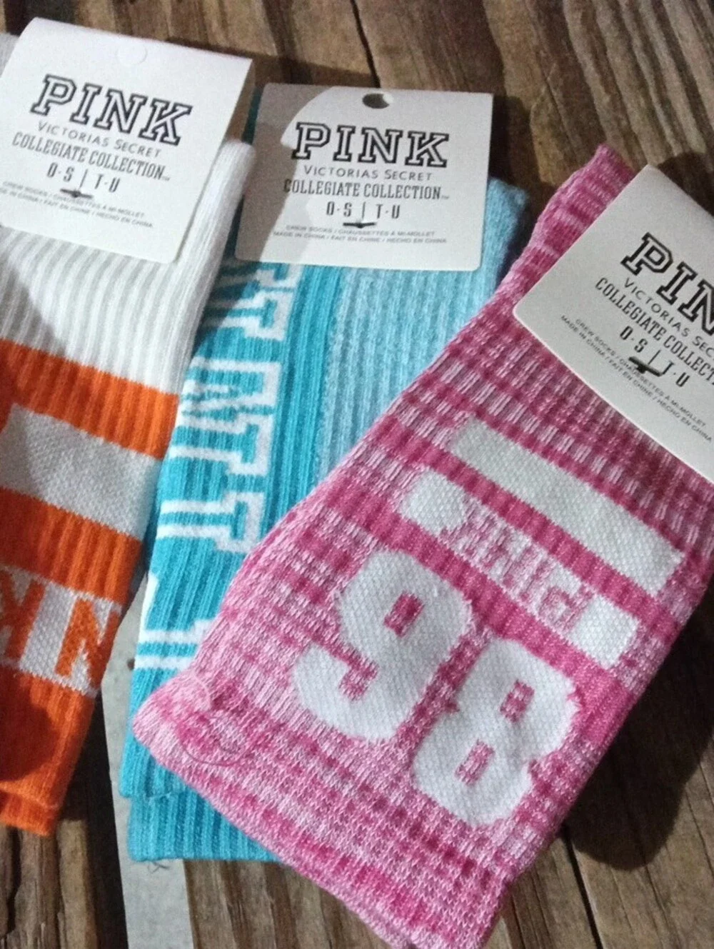 PINK Victoria's Secret Men's Ribbed Knee High Socks - Assorted Colors (5 Pack) - Picture 2 of 6